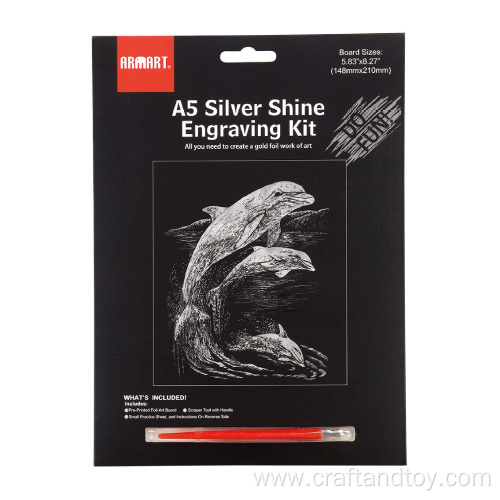 ARMART Silver foil engraving kit A5